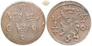 1/4 öre 1657