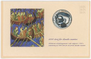 200 kroner 1995, 1000 året for danske mønter