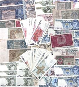 Collection banknotes, more than 90 pcs.