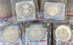 200 kroner 1990, 1995, 1997, 2000, 2004. (5)