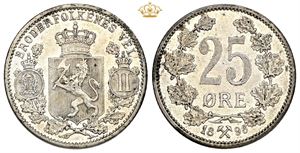 25 øre 1896 - medaljeprægskarakter