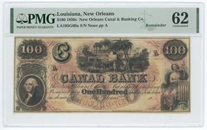 100 Dollars 1850s, remainder