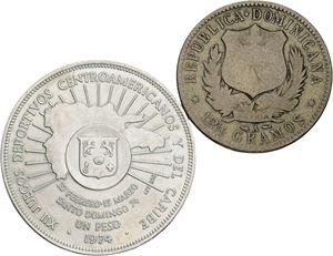 1/2 Peso 1897; Peso 1974. (2)