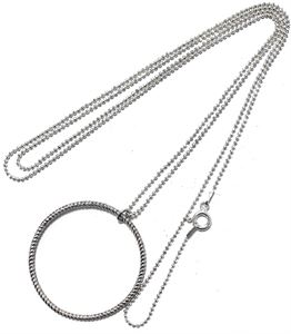 Halskæde af sterling sølv med vedhæng. L: 80 cm.
