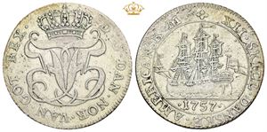 12 skilling 1757 - smukt eksemplar