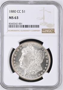 Dollar 1880 CC - Graded MS 63 by NGC
