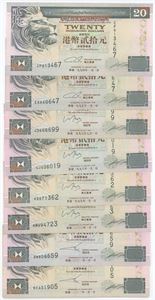 10 Dollars, 1994-2002, 8 pcs. (8)