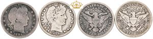 Quarter Dollar 1894 S, 1908 D. (2)