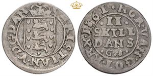 2 skilling 1861 (1681), fejlmønt