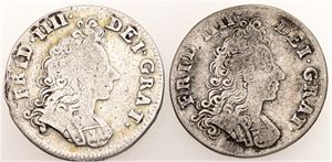 8 skilling 1701, 1702. (2)