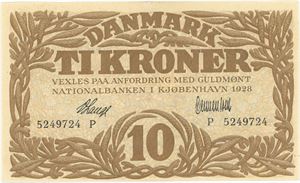 10 kroner 1928 P, nr. 5249724