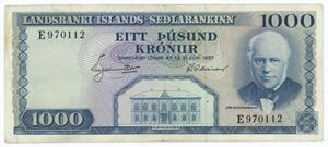 1000 Krónur 1960, no. E970112