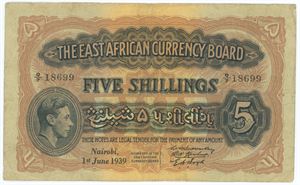 5 Shillings 1939, no. Q/7 18699