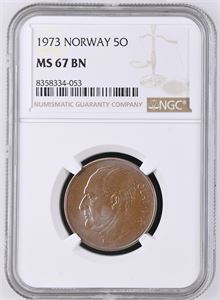 5 øre 1973 - MS 67 BN