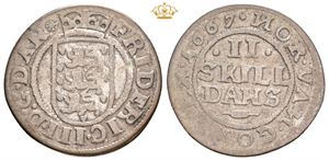 2 skilling 1667, sjælden