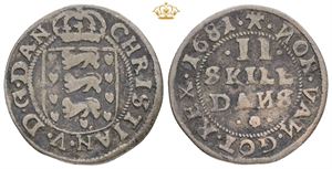 2 skilling 1681.
