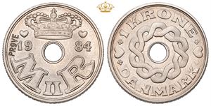 1 krone 1984, prøvemønt