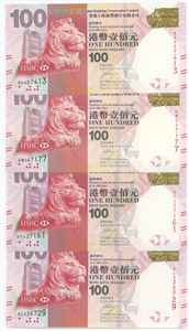 100 Dollars 2010-2016, 4 pcs. (4)