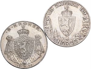 2 kroner 1906, 1914. (2)