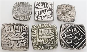 Rupee, 16th century Mughal Impire, as well as 5 others. (6)