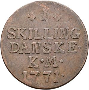 Skilling 1771 - dobbeltpunslet 7-tal
