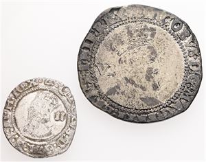 Sixpence 1604 as well as Halfgroat ND. (2)