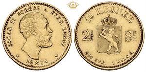 10 kroner / 2½ speciedaler 1874