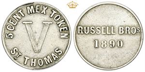 5 Cents 1890, Russel Bro's