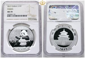 10 Yuan 2017, Panda - NGC MS 70