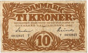 10 kroner 1942 T