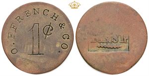 1 Cent, O. Ffrench & Co. med indslået MxSlr