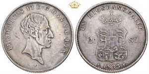 Rigsbankdaler / 1/2 speciedaler 1833 FF