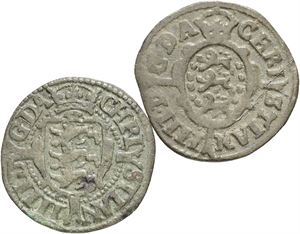 2 skilling 1629, 1648. (2)