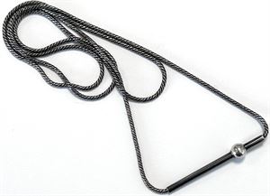 Halskæde af sterlingsølv med integreret vedhæng, ca. 80 cm, 16,27 g