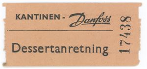 Danfoss, kantinen, dessertanretning