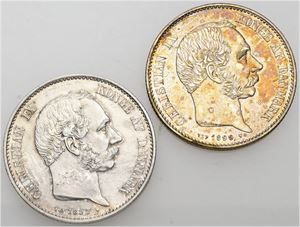 2 kroner 1897, 1899. (2)