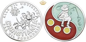 1 Fed 2020 sølv med emalje