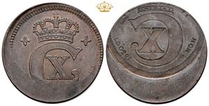 5 øre 1920 - fejlmønt, 'brockage error'