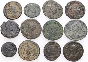 Roman coins. (12)