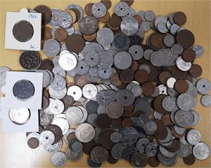 Årgangsmønter, ca. 1.400 g.