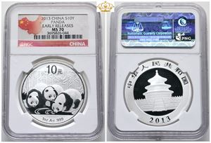 10 Yuan 2013, Panda - NGC MS 70