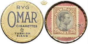 Postskillemønt, 25 øre Omar