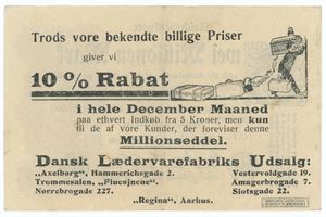 Reklameseddel, trykt på 2 mio. Mark 1923