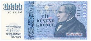 10000 krónur u. år (2013), nr. H01842396