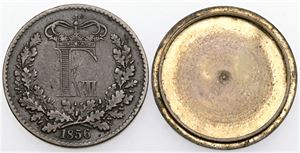Skilling 1856 - 'spionmønt'