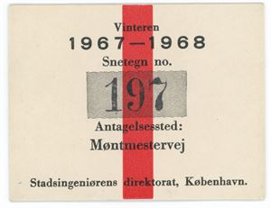 Snetegn nr. 197, Møntmestervej, vinteren 1967-1968