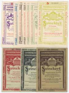Svinekort, 1934-1940. (10)