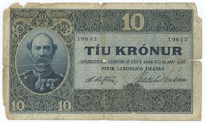 10 krónur u. år (1907), nr. 19643