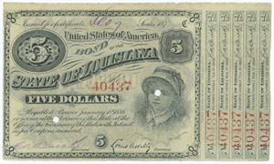 5 Dollars 1870s, 'Babybonds' - cancelled