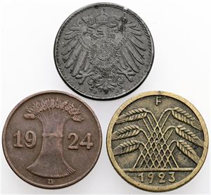 Collection incl. error coins. (3)